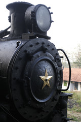 Fototapeta na wymiar old-fashioned steam engine