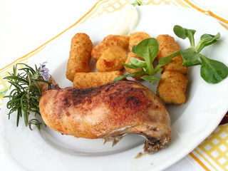  chicken leg  with vegetable