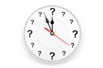 question mark clock