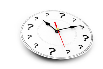 question mark clock