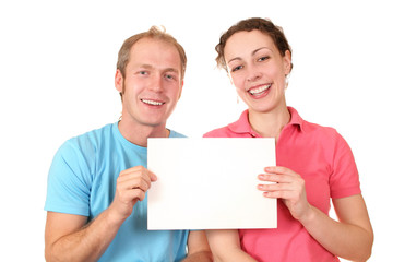 color couple with card for text