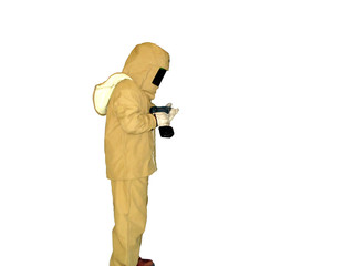 electrician in flash suit