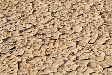 parched dried mud in death valley california