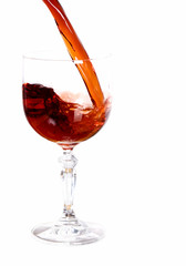 red wine pour