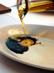 olive oil and balsamic vinegar