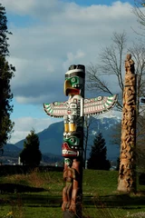 Cercles muraux Indiens Totem à Stanley Park, Vancouver