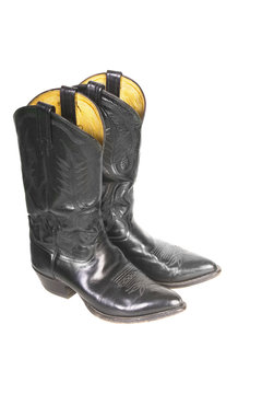 black cowboy boots