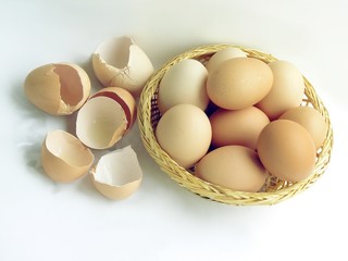 hens' eggs