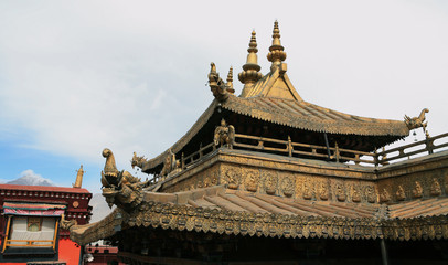 Fototapeta na wymiar Dach świątyni Jokhang
