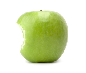 green bitten apple