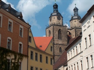wittenberg, marienkirche, gasse