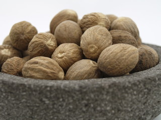 nah aufnahme muskat nuß