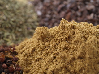 fenchel pulver nah aufnahme