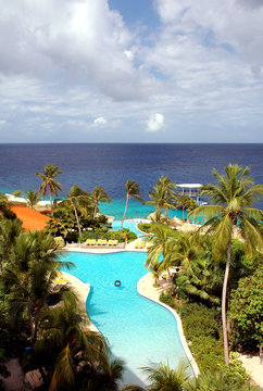 karibik curacao piscadera - hilton hotelanlage