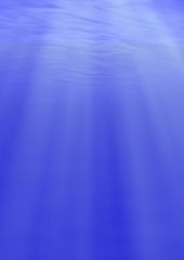 beams of the sun underwater - vertical