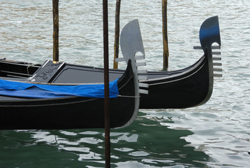 venice gondolas in the canal grande
