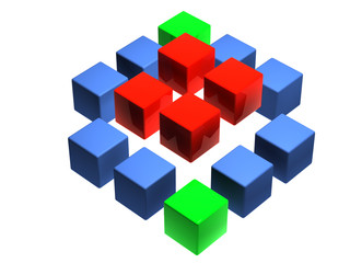 Naklejka premium wiele bloków