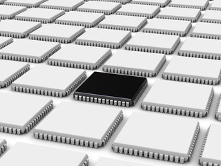 computer chip (3d background)