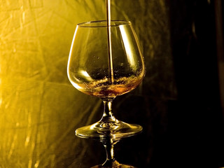 pouring brandy