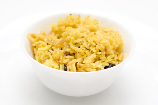 plate with rice