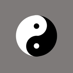 chinese symbol symbolizing harmony on(upon) gray background