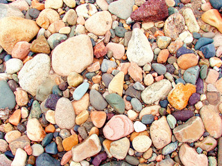 varicoloured river stone and pebble