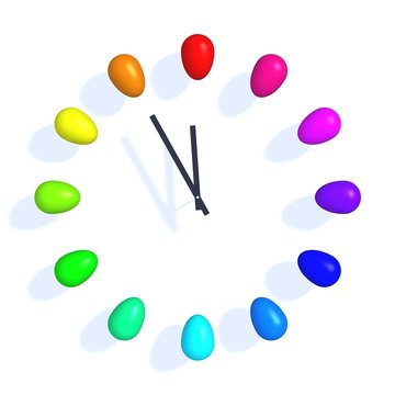 white easter clock
