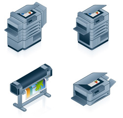 computer hardware icons set - design elements 55p