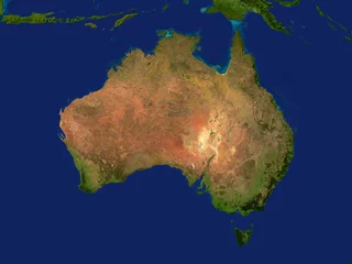 Poster Karte von Australien © Vladislav Gajic