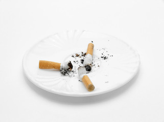 stubs of cigarettes