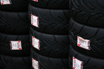 stack of tyres