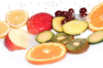 Fototapeta na wymiar juicy fruits