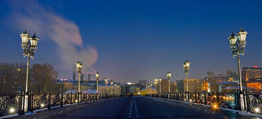 nignt cityscape with lanterns