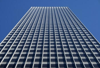 perspective view of the gray office building