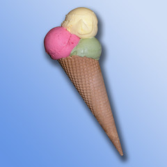 eis auf blau mit schatten