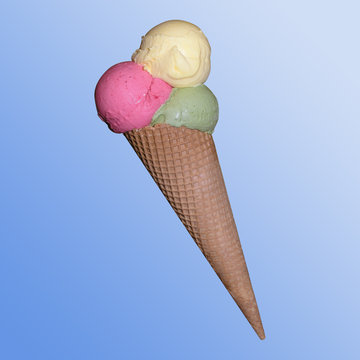 eis auf blau