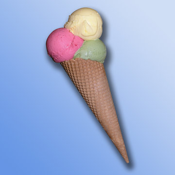 eis auf blau mit schatten