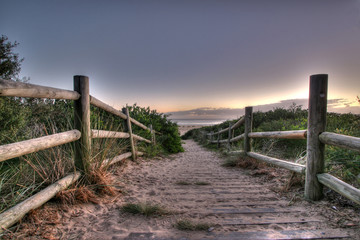 Fototapeta na wymiar tathra beach sunrise
