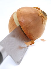 halbierte zwiebel nah aufnahme