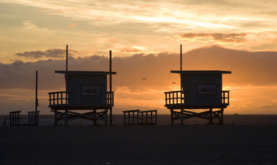 life gaurd stations on the beach