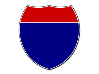 blank interstate sign
