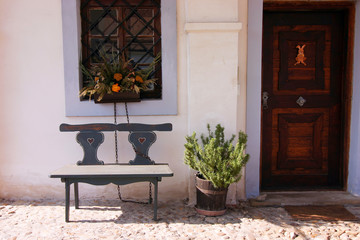 Fototapeta na wymiar entry village house and seat