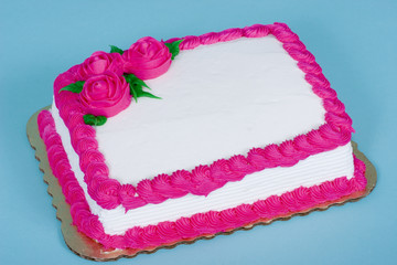 bright cake with blank center