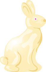 white chocolate bunny