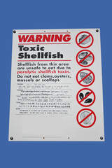 toxic shellfish sign