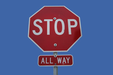 all directions stop sign