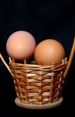wicker in black background