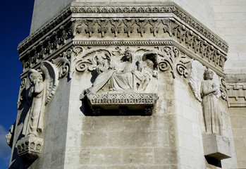 the bas-relief on the wall