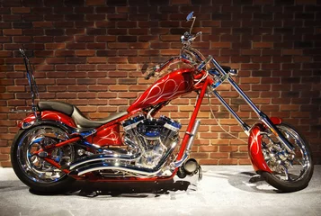 Peel and stick wall murals Motorcycle chopper