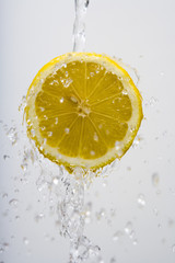 Fototapeta na wymiar half lemon wash